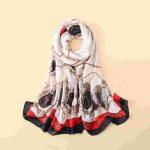 Timberwolf Printed Silk Scarf – view 2