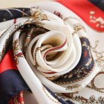 Timberwolf Printed Silk Scarf – view 4
