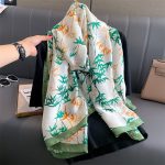 Green Luxe Printed Silk Scarf – HeadScarf.pk