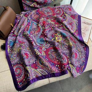Lavender Elegance Printed Silk Scarf – HeadScarf.pk