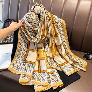 Brown Royal Printed Silk Scarf – HeadScarf.pk