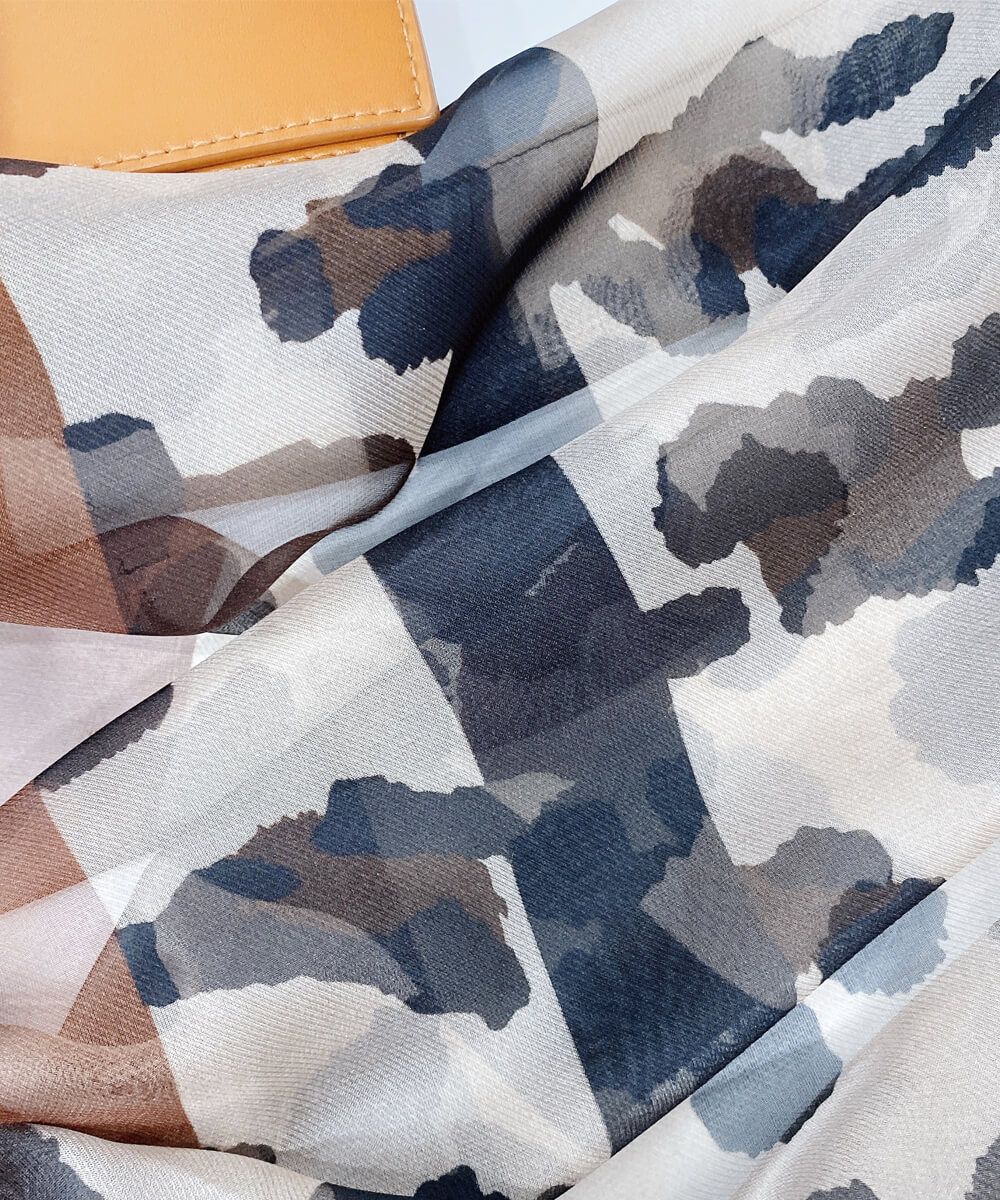 Vanilla Printed Chiffon Scarf – view 3