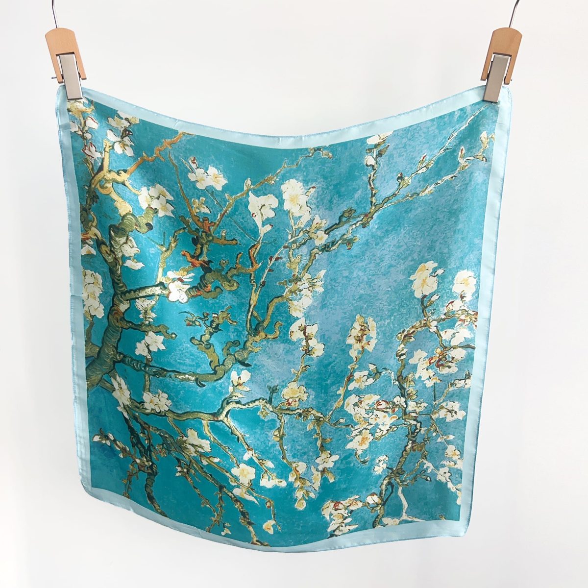 Blue Royal Satin Silk Neck Scarf – view 2