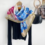 Blue Prime Satin Silk Head Scarf 3 – view 2