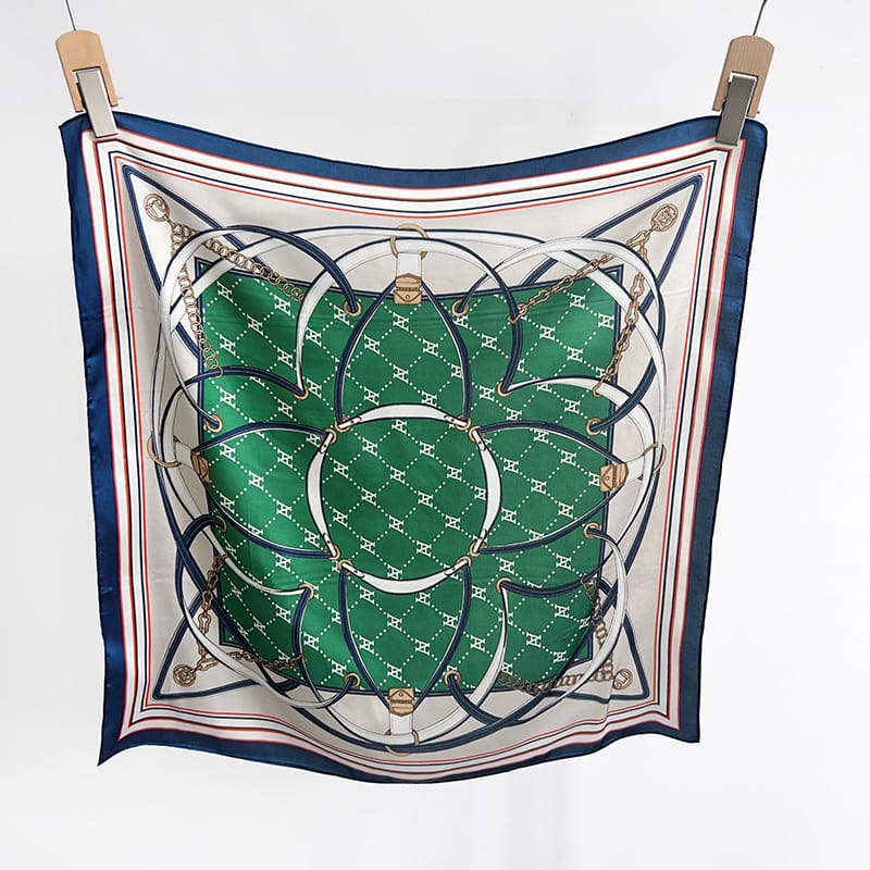 Green Aura Satin Silk Neck Scarf – view 2
