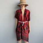 Burgundy Silk Cape Shawl with Belt – HeadScarf.pk