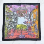 Pink Aura Cotton-Blend Bandana Scarf – view 2