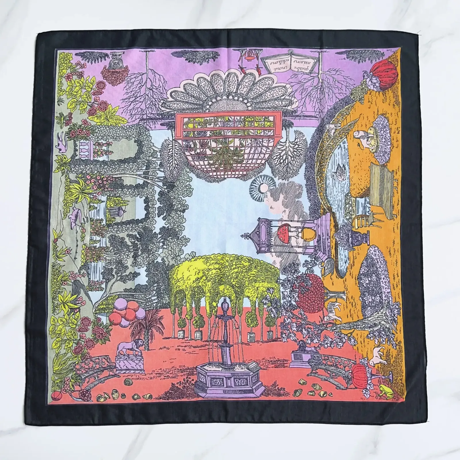 Pink Aura Cotton-Blend Bandana Scarf – view 2