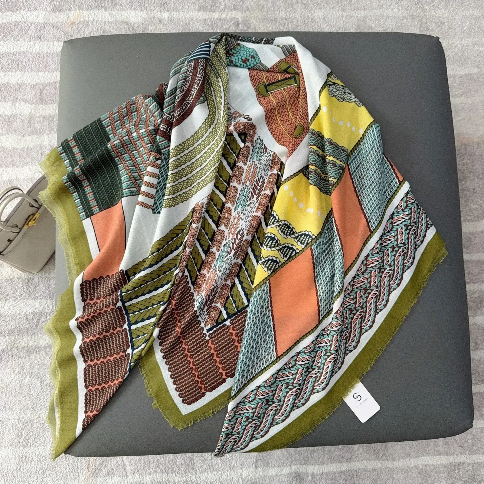 Yellow Prime Cotton-Feel Square Scarf – HeadScarf.pk