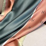 Whiskey Salmon Printed Silk Scarf – view 3