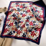 Blue Classic Satin Silk Neck Scarf 2 – view 2