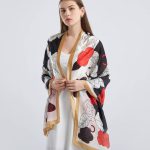 Smoke Printed Silk Scarf – view 6