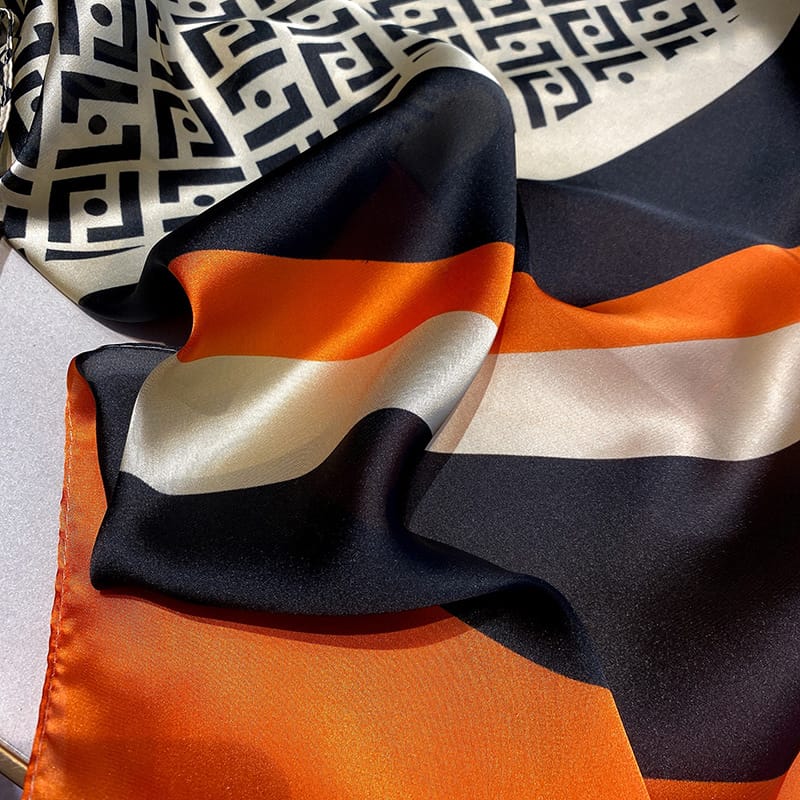Zin Printed Silk Scarf – view 6