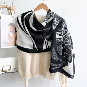Black Prime Printed Cotton Scarf – HeadScarf.pk
