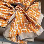 Orange Elite Printed Silk Scarf – view 3