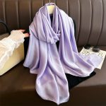 Purple Plain Satin Silk Shawl – HeadScarf.pk
