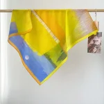 Yellow Charm Cotton-Blend Bandana Scarf – view 2