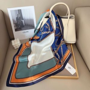 Blue Luxe Satin Silk Neck Scarf – HeadScarf.pk
